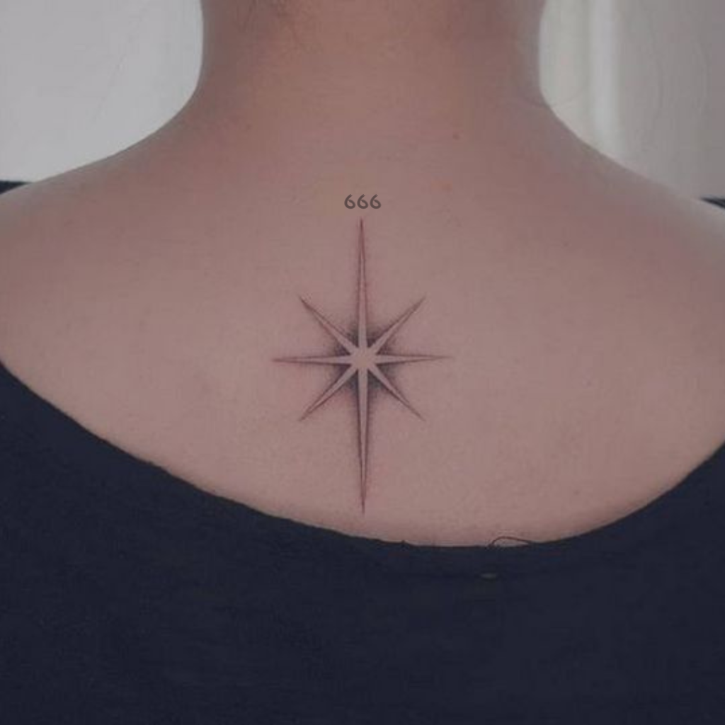 666 Tattoo meaning North Star