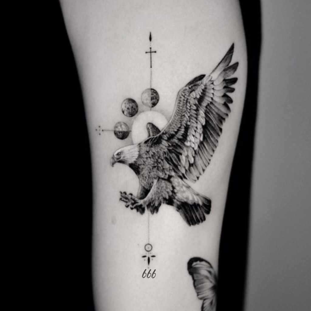 666 Tattoo meaning Eagle