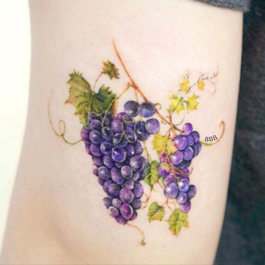 888 tattoo meaning grapes
