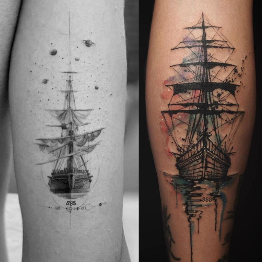 888 tattoo meaning ship