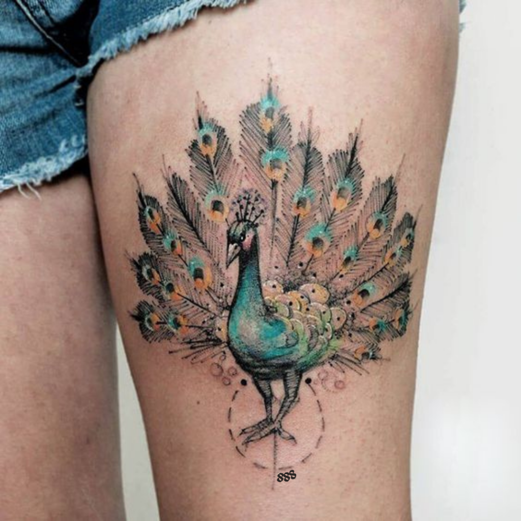 888 tattoo meaning peacock