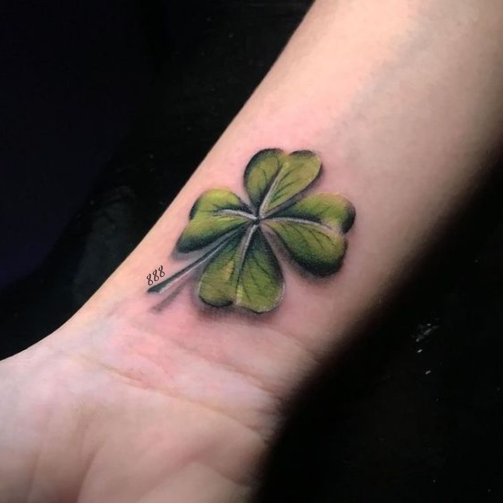 888 tattoo meaning Four-leaf clover