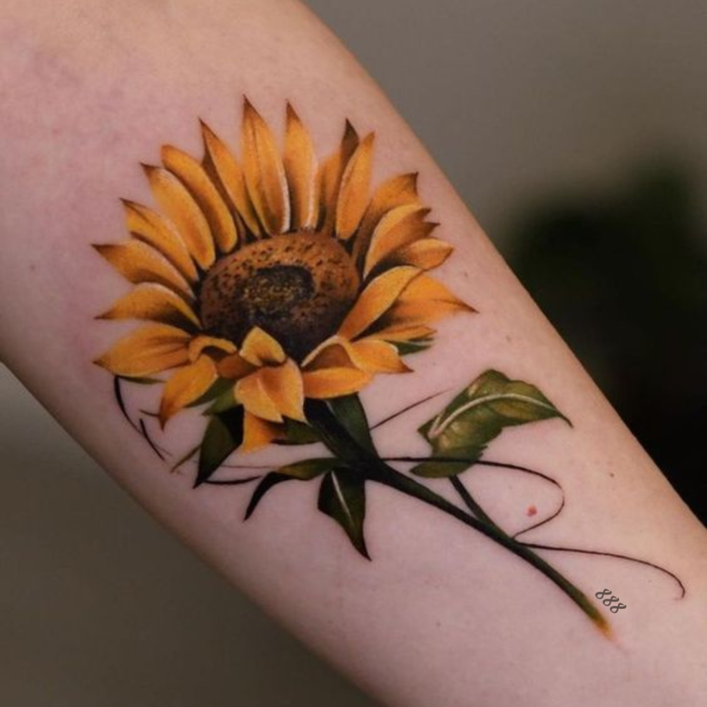 888 tattoo meaning Sunflower