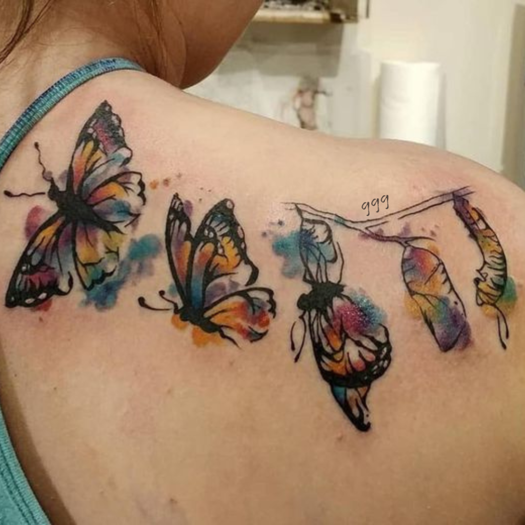 999 tattoo meaning butterflies